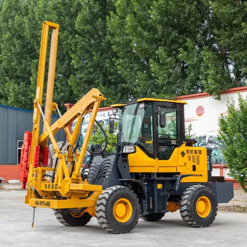 Heavy Equipment Construction - Pileur hydraulique robuste pour poteaux à
