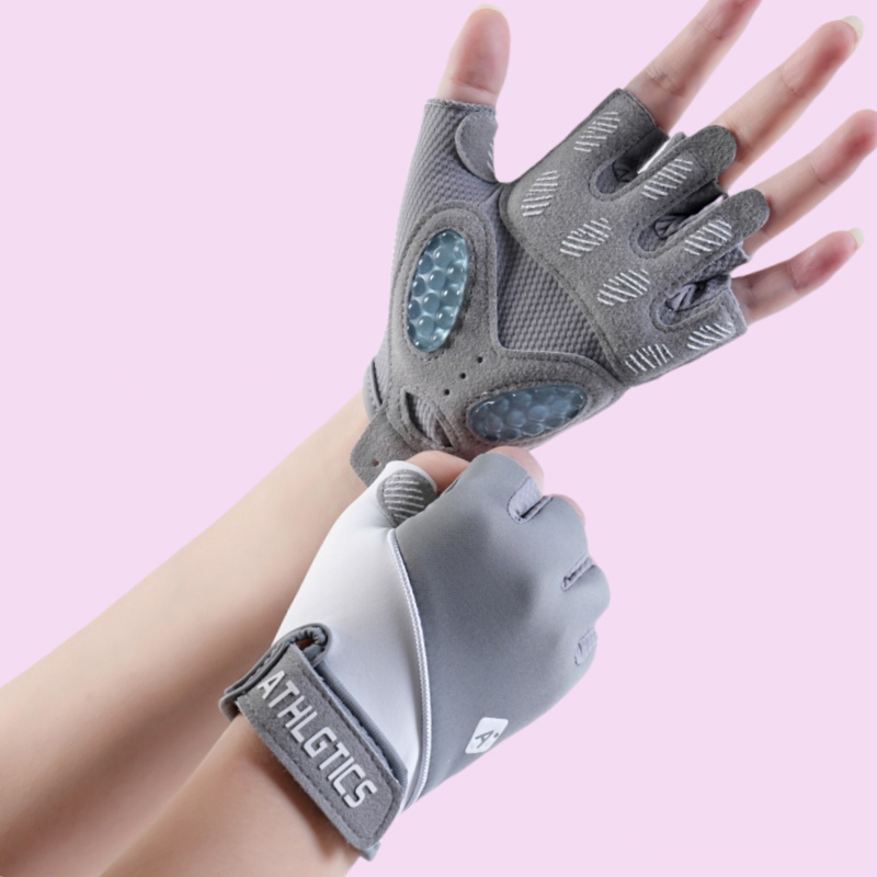 Heavy Equipment Logo - Gants de cyclisme demi-doigt pour femmes,