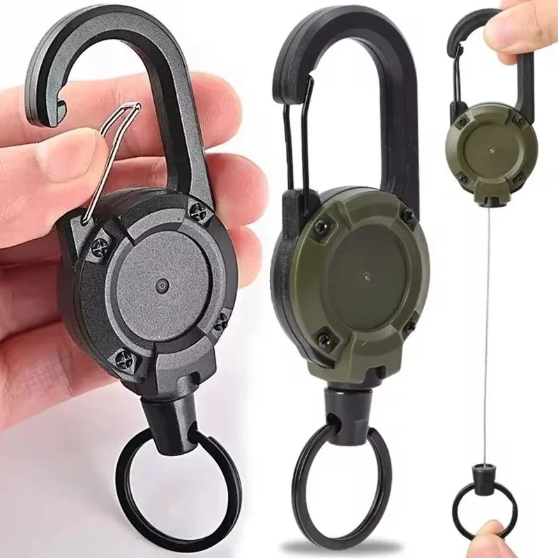 Heavy Equipment Keychain - Porte-clés rétractable robuste avec boucle à
