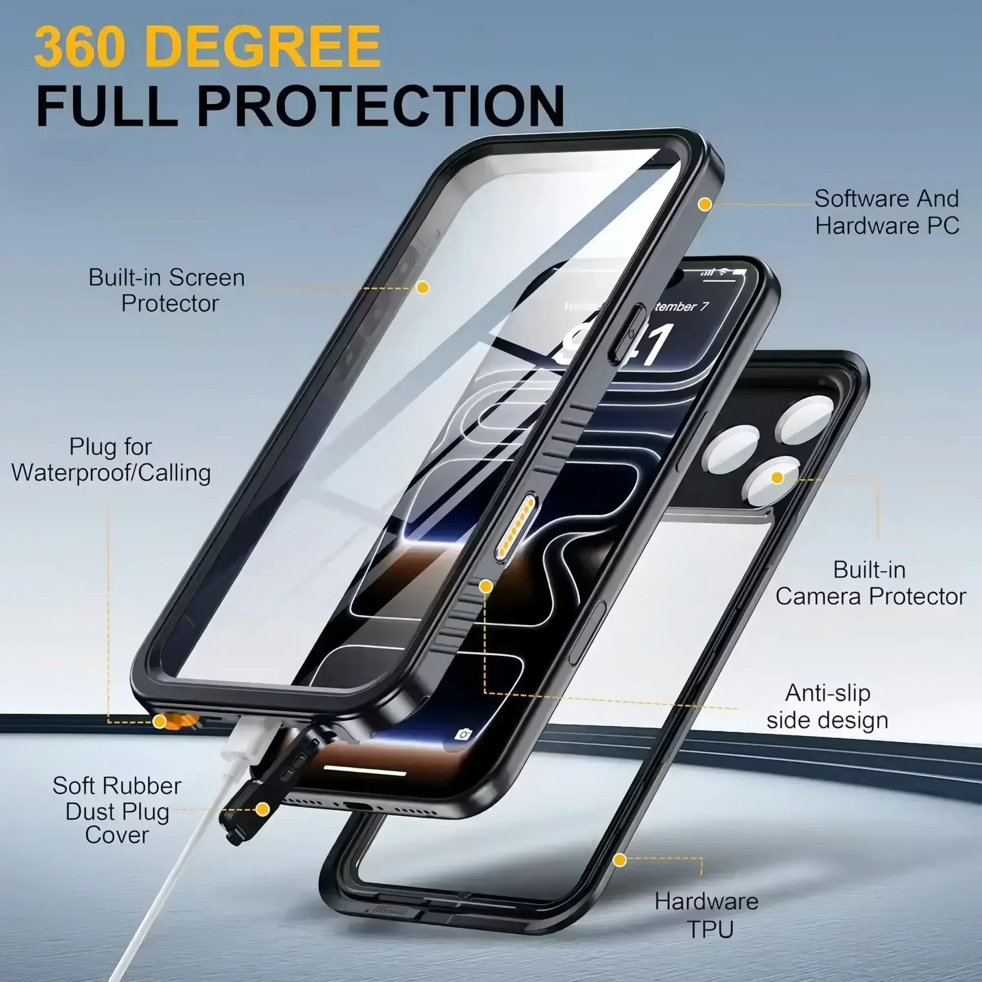 Étui étanche IP68 pour iPhone  - Heavy Equipment Bucket avis et prix