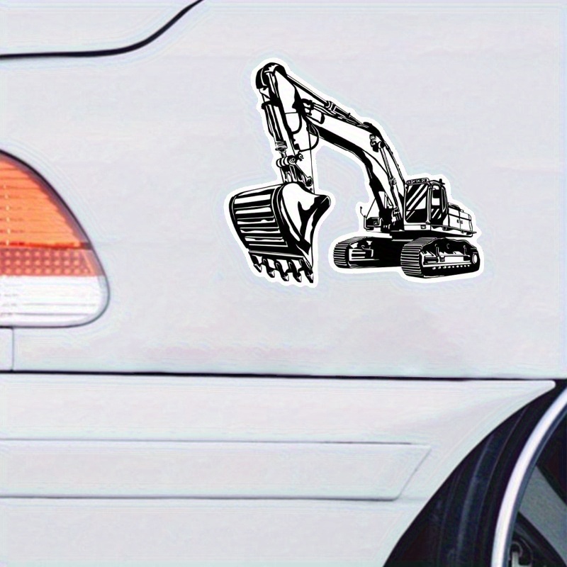 Autocollant en vinyle noir et  - Heavy Equipment Stickers avis et prix