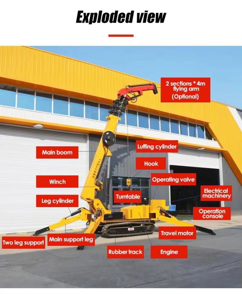 Grue araignée hydraulique 8T,  - Heavy Equipment Construction avis et prix